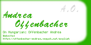 andrea offenbacher business card